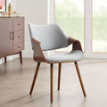 Gray Fabric and Beech Wood Dining Chair