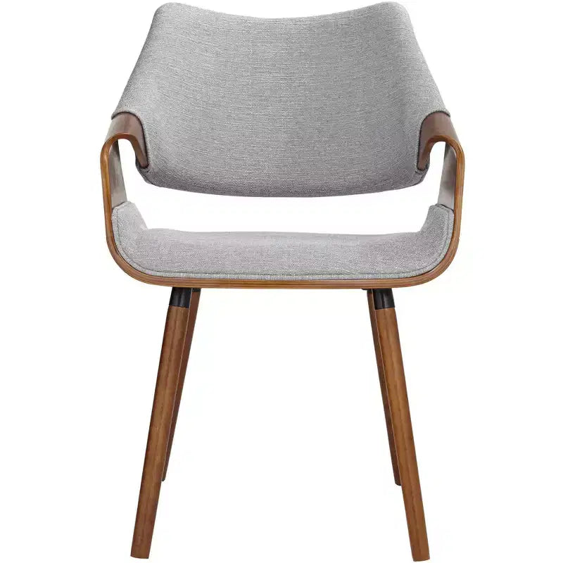 Gray Fabric and Beech Wood Dining Chair