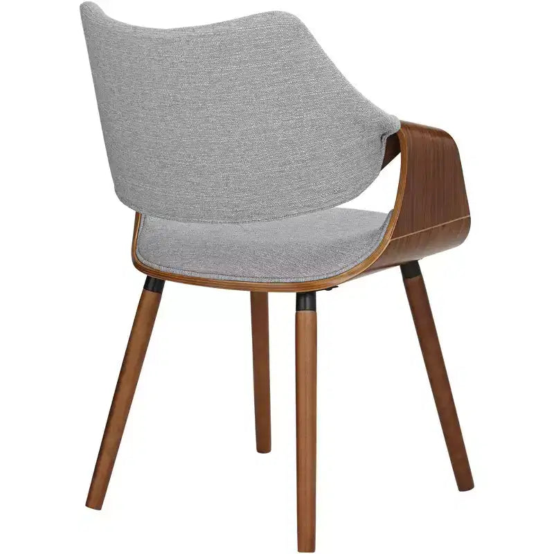 Gray Fabric and Beech Wood Dining Chair