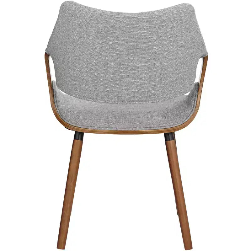 Gray Fabric and Beech Wood Dining Chair