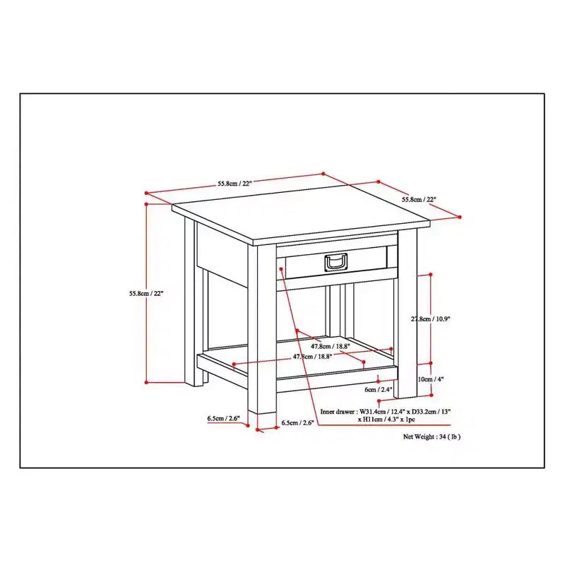 22 Garret End Table